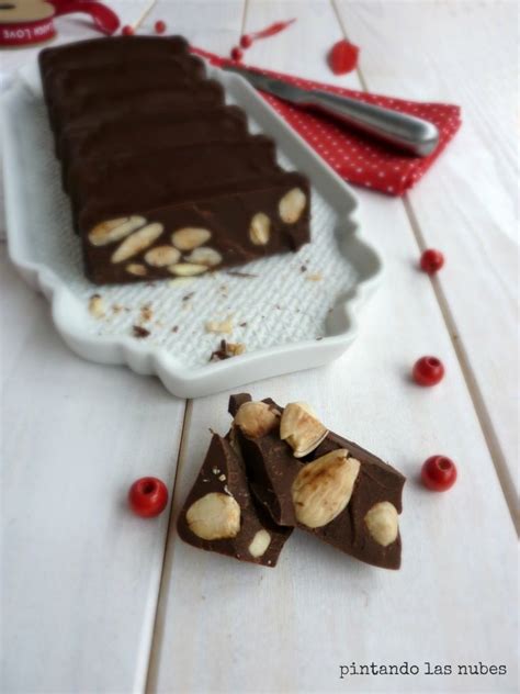 Turrón de chocolate y almendras Receta muy fácil Brownie Sweets
