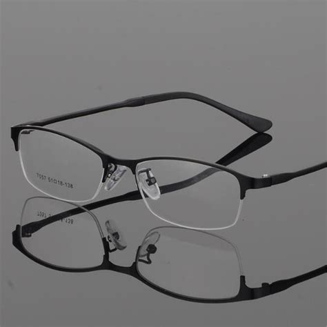 Eye Glasses Half Rimless Glasses Frame Eyeglasses Clear Lens Metalandtr90 Optical Glasses Rx