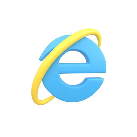 Internet Explorer Logo v1 004 3D asset VR / AR ready