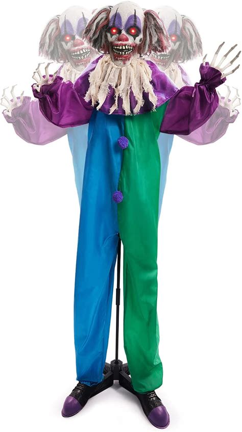 Wbhome Halloween Animated Prop Scary Killer Clown 6ft Life Size