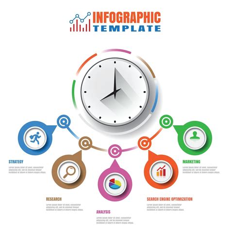 Business Modern Timeline Infographic Clock Designed For Template