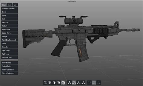 M86 Assult Rifle 3d Model Cgtrader
