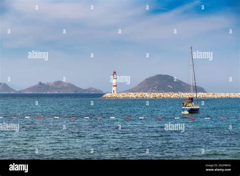 Turgutreis Lighthouse At Sunny Day In Bodrum Turkey Stock Photo Alamy