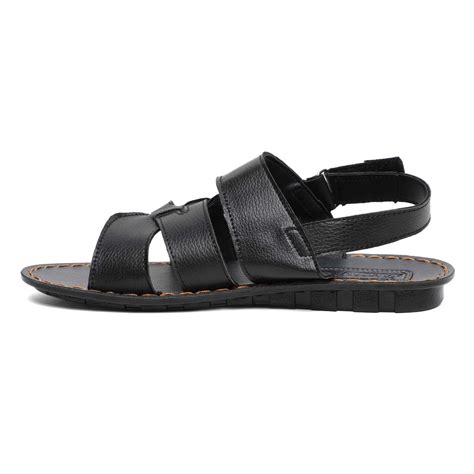 Mens Slickers Black Formal Sandal Paragon Footwear