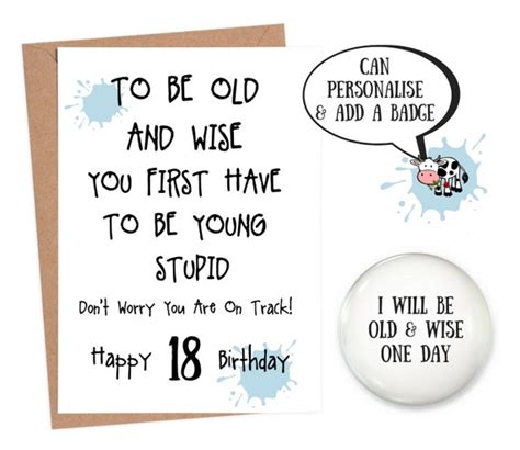 Funny 18th Birthday Funny 18th Card 18th Birthday Card Etsy