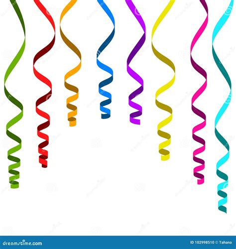 Set Of Colorful Ribbon For Celebration Or Party Illustration