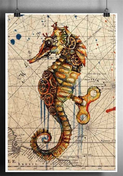 Seahorse Art Its A Seahorse Stampede Seahorse Art Steampunk Art