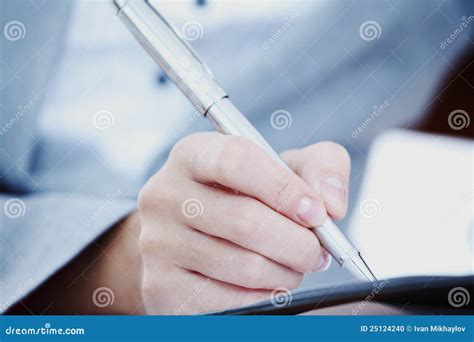 Woman Write By Pen Stock Photo Image Of Letter Close 25124240