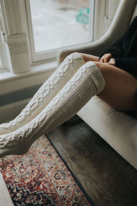 Cozy Cable Knit Over The Knee Socks Cable Knit Socks Over Knee Socks Cozy Socks