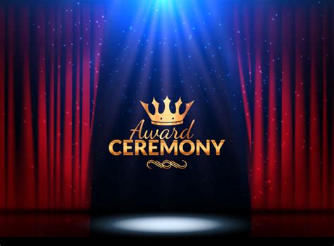 Award Ceremony Red Curtain Background Vector Free Download