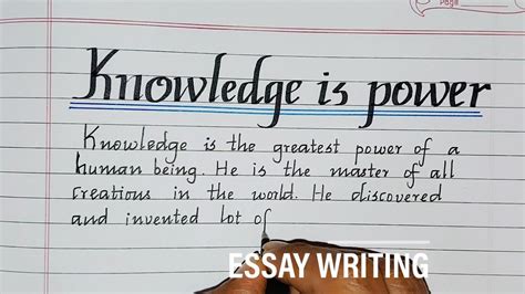 Knowledge Is Power Essay Writingessay About Knowledge Is Power