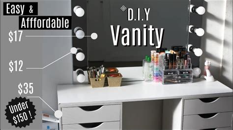 I be listing all the products i. D.I.Y. VANITY DESK & MIRROR w/ LED LIGHTS | UNDER $150 ...