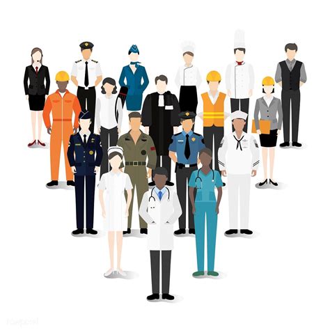Illustration Vector Of Various Careers And Professions Labour Day