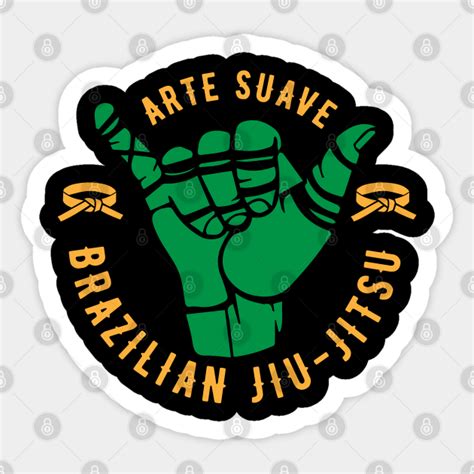 Arte Suave Jiu Jitsu Shaka Sign Jiu Jitsu Sticker Teepublic