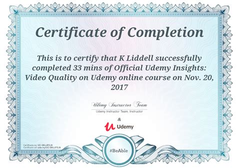 Certificate Udemy Certificates Templates Free