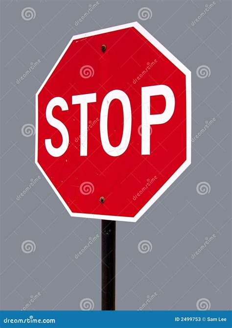 Isolated Stop Sign Picture Image 2499753
