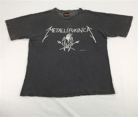 Vintage 90s Metallica Metallifukinca T Shirt Brockum Band
