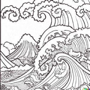Desenhos De Tsunami Para Imprimir E Colorir Pintar