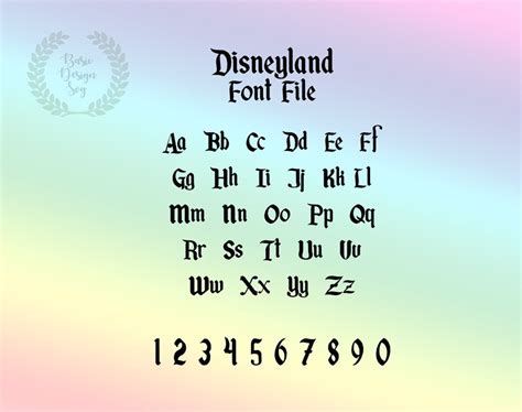 Disneyland Alphabet Font Svg Mickey Minnie Alphabet Font Etsy