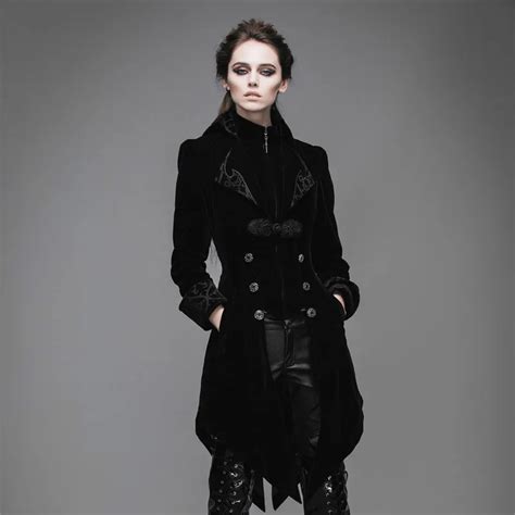 buy devil fashion gothic vintage long swallowtail coat for women steampunk