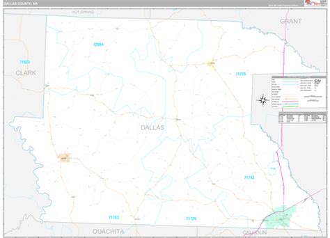 Dallas County Ar Wall Map Premium Style By Marketmaps