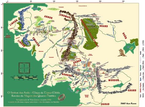 The Lord Of The Rings Middle Earth Map The Hobbits Journey El