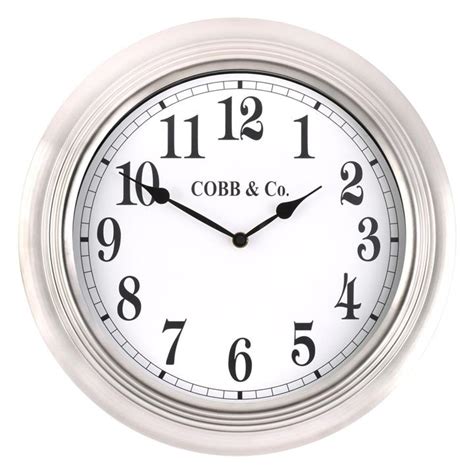 Heritage Arabic Stainless Steel Wall Clock In Silver By Cobb And Co By