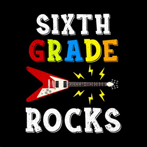 Sixth Grade Rocks Teacher Student Kid Back To School 6th Sixth Grade
