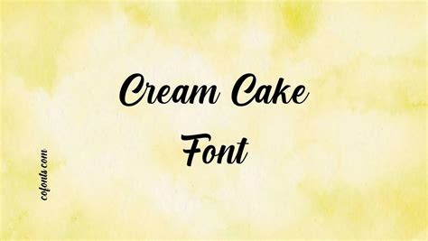 Cream Cake Font Free Download Free Download Cofonts