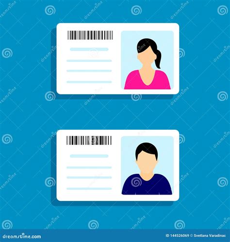 Identification Card With Personal Info Data Identity Document With