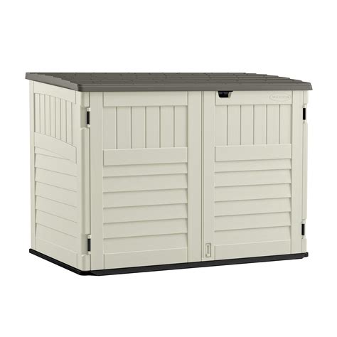 Suncast 5 4 Ft X 3 2 Ft Horizontal Stow Away Storage Shed Natural