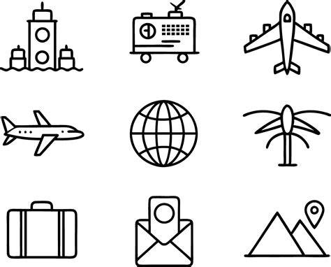 Set Of Travel And Tourism Icon Illustration Travel Journey Tourism