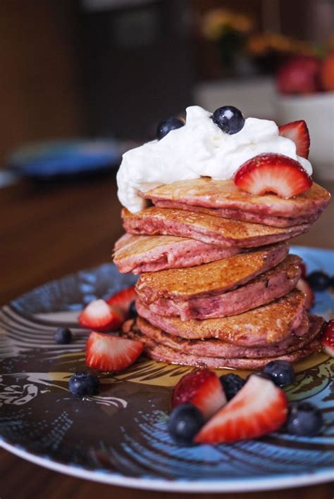 Valentines Day Breakfast Recipe All Natural Pink Pancakes
