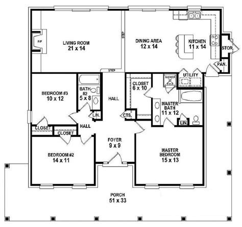 Exploring The Benefits Of House Plans One Story 3 Bedroom House Plans