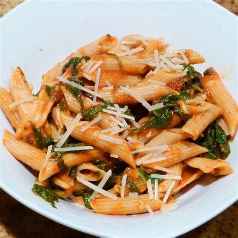 Simple Pasta with Spinach, Mushrooms and Tomatoes Recipe by John