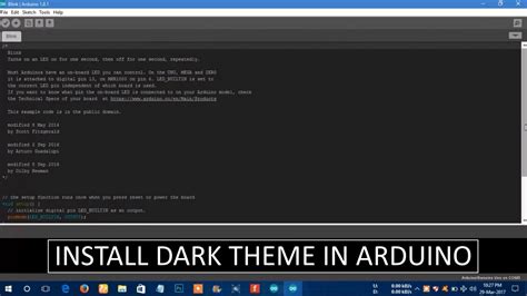 How To Install Dark Theme In Arduino Software Youtube