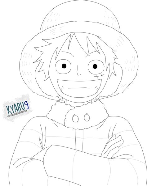 Luffy Lineart One Piece Bykyaru9 By Kyaru9 On Deviantart