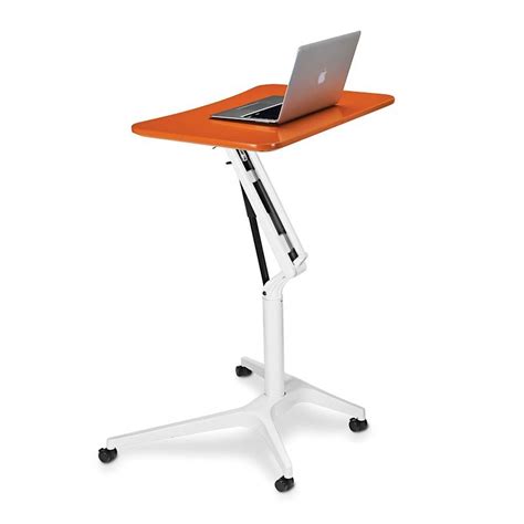 Sit To Stand Rolling Workstation Levenger Luxury Office Furniture