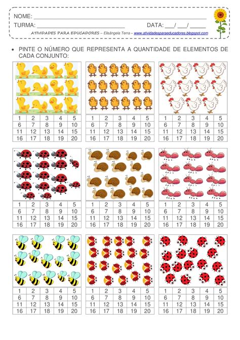 Atividades De Contagem Até 20 E Outras Atividades Para O 1º Ano