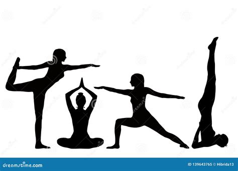 The Girl Practicing Yoga Chakrasana Wheel Pose Vector Illustration