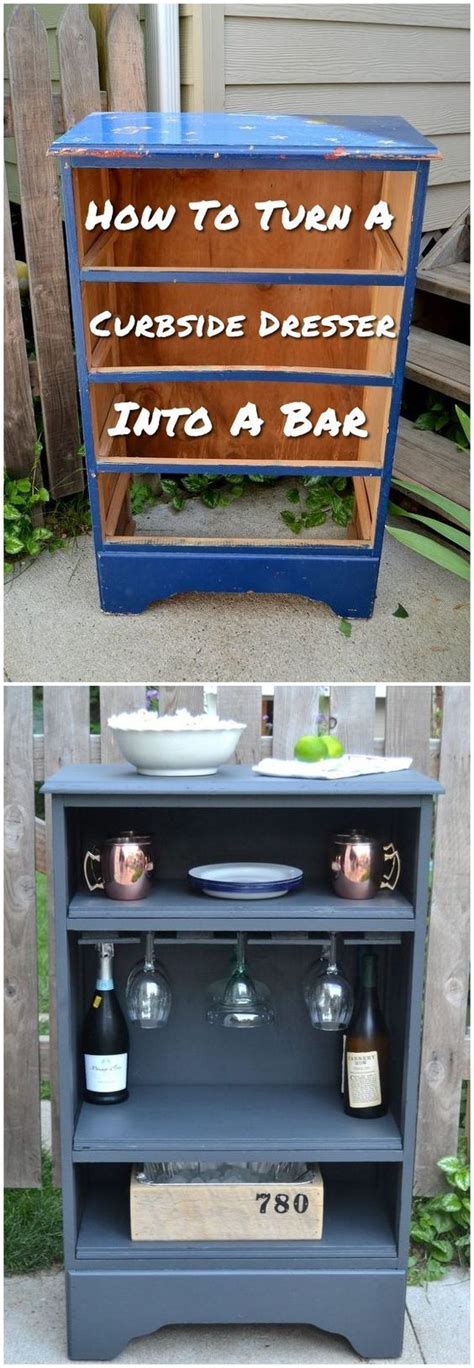 Home Decor How To Turn A Curbside Dresser Into A Bar Curbside Finds