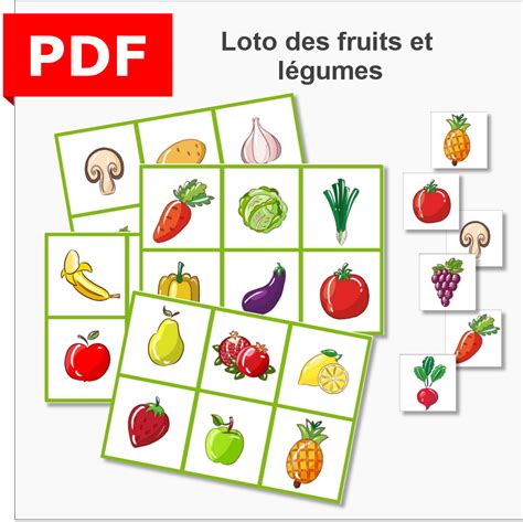 Loto Des Fruits Et Légumes