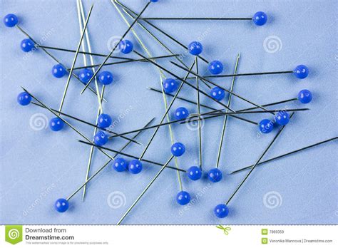 Blue Pins Background Stock Image Image Of Stitching Blue 7869359
