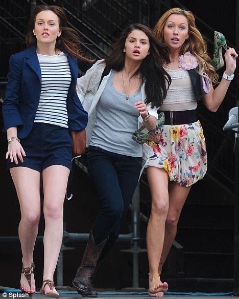 Selena Gomez And Leighton Meester Cant Believe Their Luck As They Film