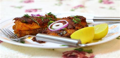 Tasty And Spicy Fish Fry From Indian Cuisine Stock Image Image Of