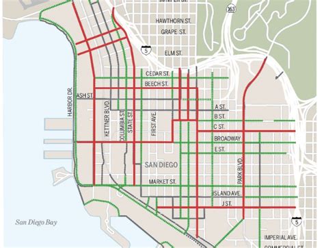 New Bike And Pedestrian Friendly Streets For Downtown San Diego Pasas