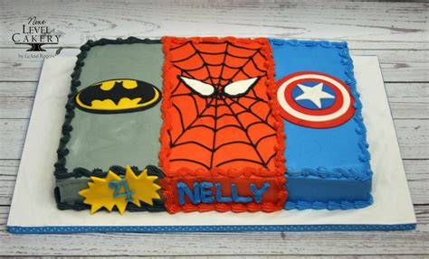 Superhero Cake Spiderman Cake Batman Cake Captain America Cake Sheet Cake Superhero