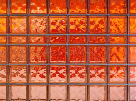 Orange Glass Wall Glass Tiles Of Square And Rectangular Shape Stock Image Image Of Colorful