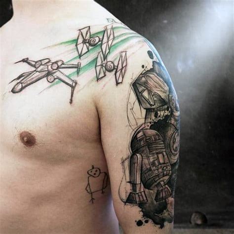 Until i manage to get that ink done, here are some stunning star wars tattoos from around the internet. 100 Star Wars Tattoos For Men - Masculine Ink Design Ideas