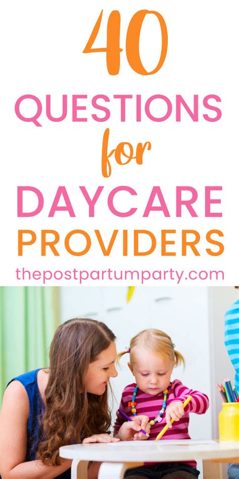 40 Questions To Ask Daycare Providers